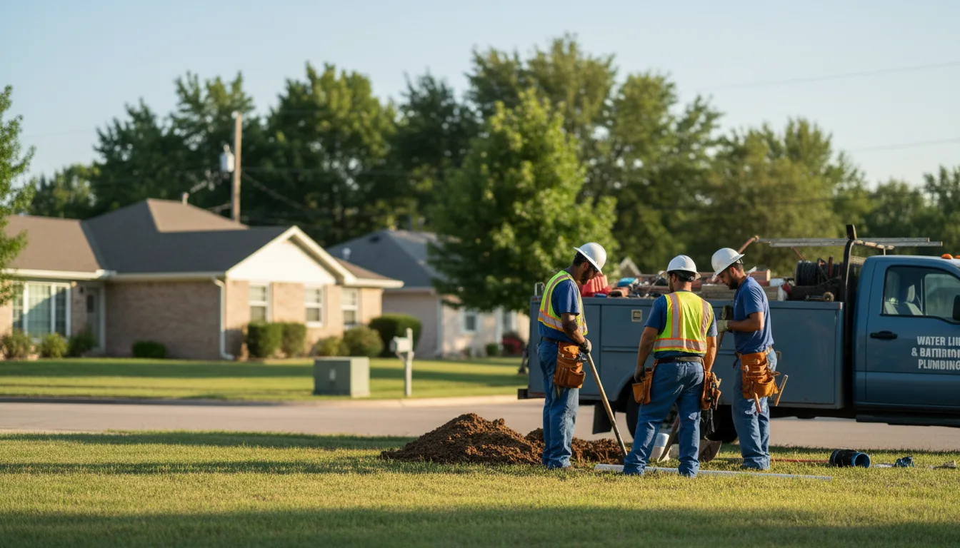 Residential water line and bathroom plumbing service in West Elkton, OH